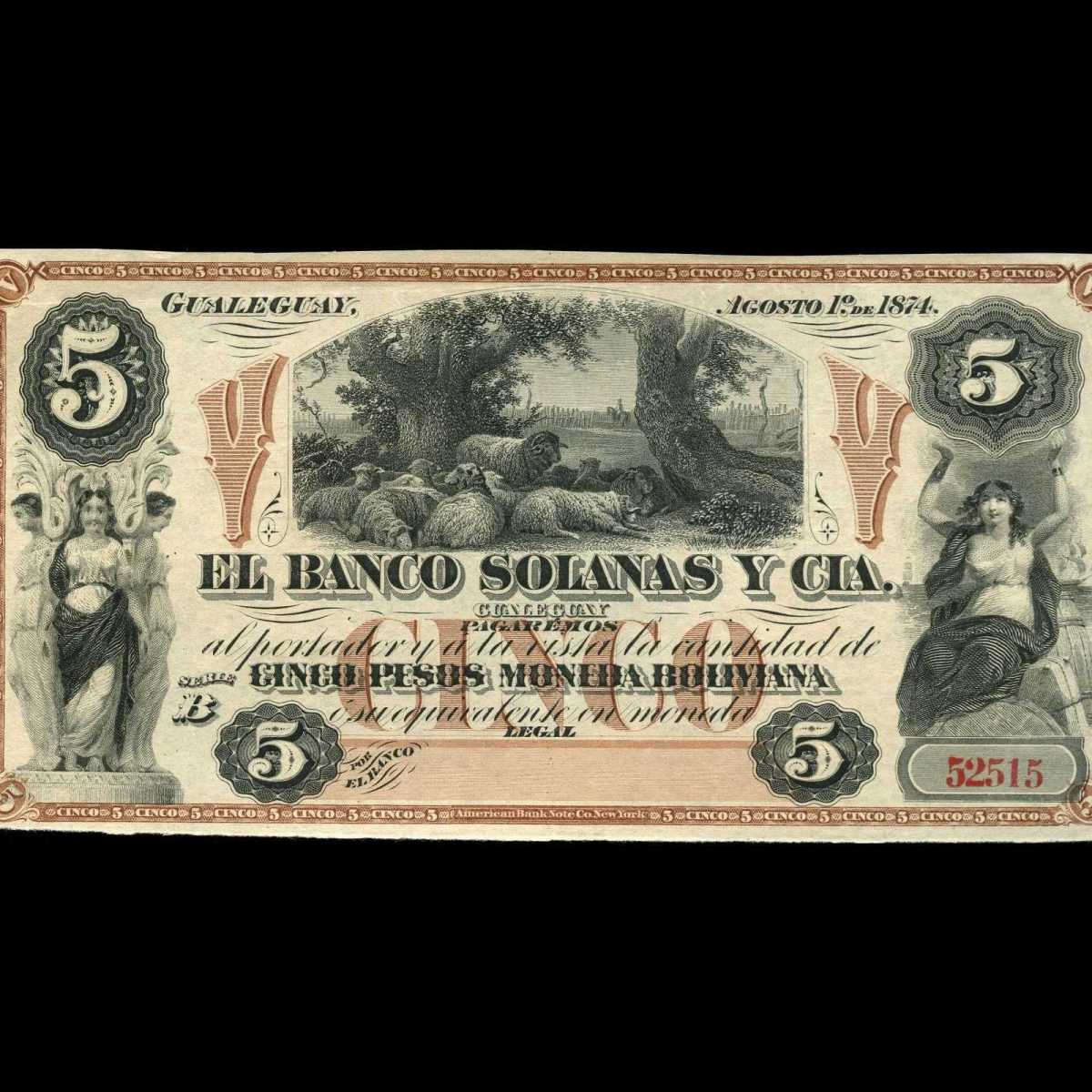 Selección de billetes Argentinos del siglo&nbsp;XIX