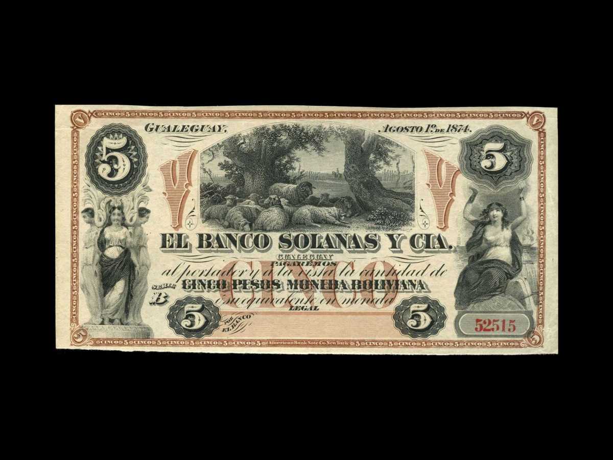 Selección de billetes Argentinos del siglo&nbsp;XIX