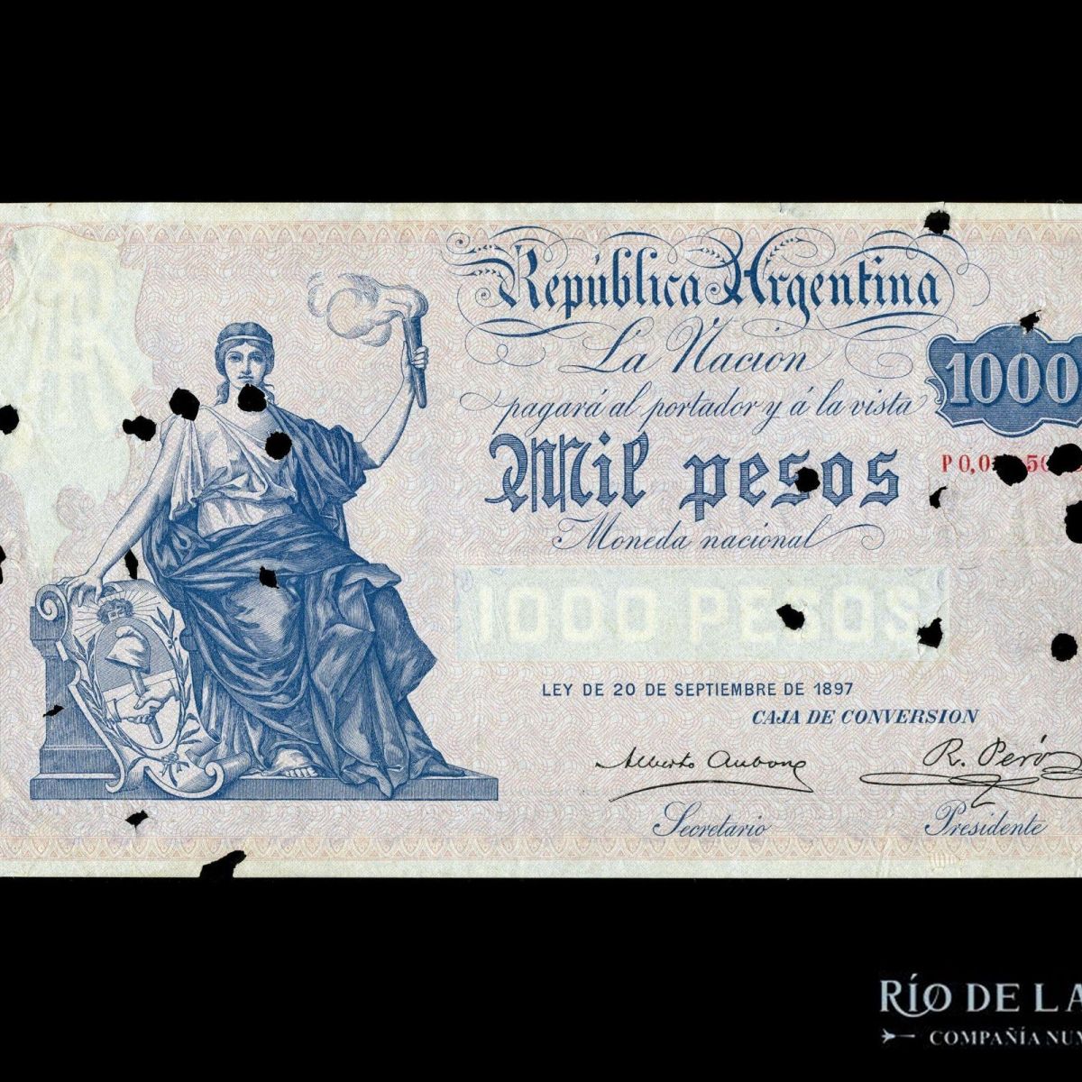 Selección de billetes latinoamericanos del siglo XIX y&nbsp;XX